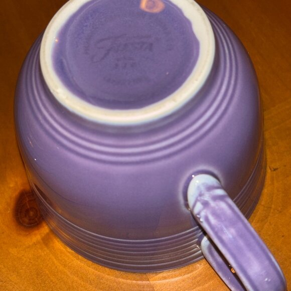 Fiestaware Flat Cup & Saucer Set Fiesta Lilac Retired - Picture 3 of 4